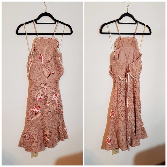 Sachin + Babi SPRING 2017 READY-TO-WEAR Romantic Pink Floral & Lace Dress - Picture 6 of 16